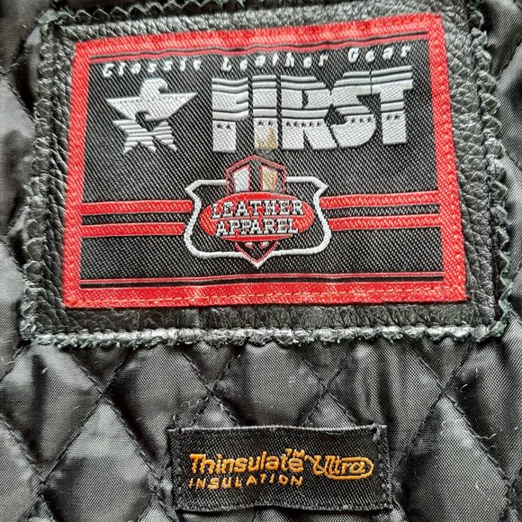 First Leather Apparel Women's Black Motor Leather Jacket  Size L - Picture 4 of 14